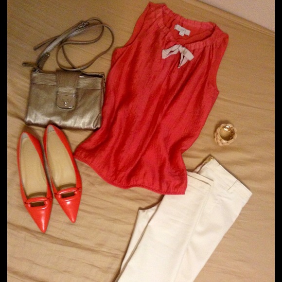 BUNDLED! LOFT Coral Sleeveless Top XS