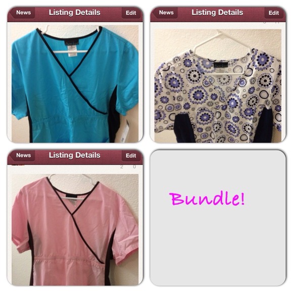 Three scrub top bundle!