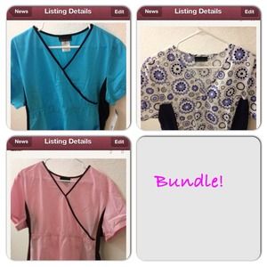 Three scrub top bundle!