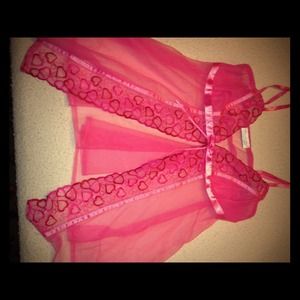 Pink hearts & lace chemise