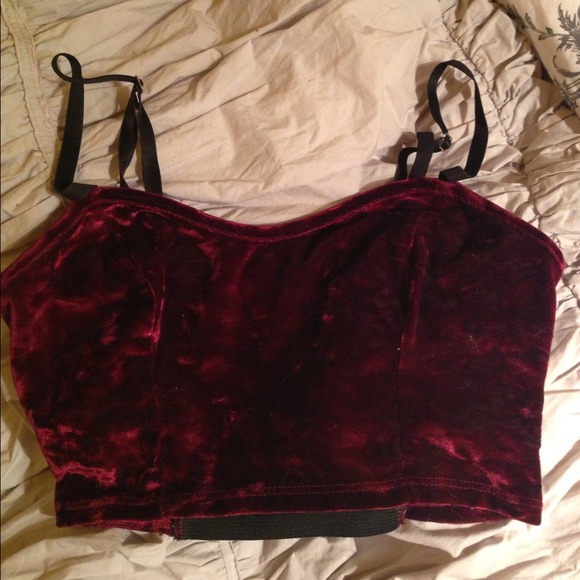 Urban outfitters velvet bustier xs