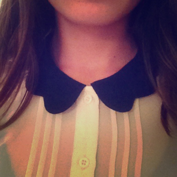 English Rose  Tops - ✨RESERVED✨ Nasty Gal Scalloped Collar Blouse