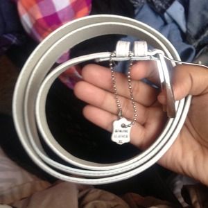 Never Used** Genuine Leather White Belt