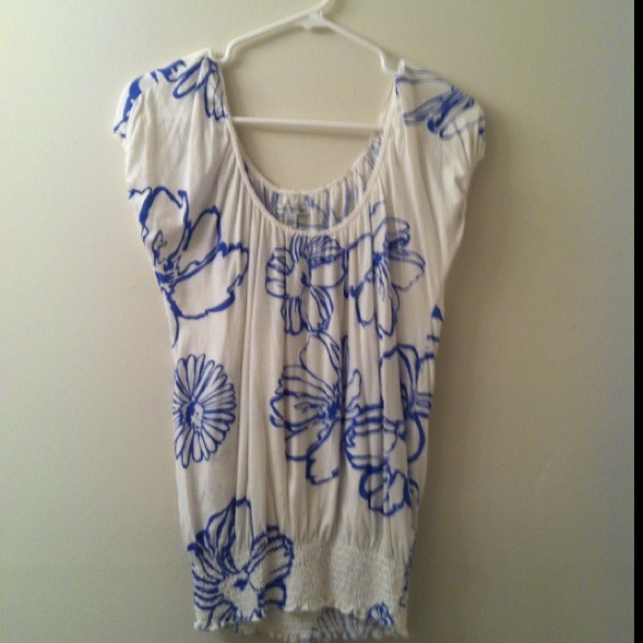American Eagle: Blue Floral Top