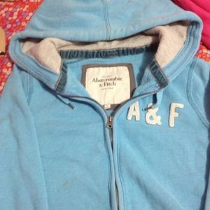 Baby Blue Abercrombie and Fitch Hoodie