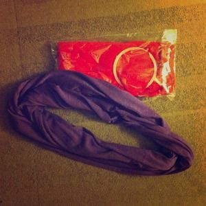 2 Long Cotton Scarfs ❤(Red and Purple)💜