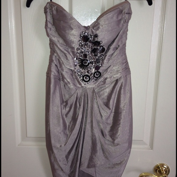 Women's BEBE grey cocktail dress size XS