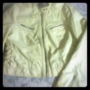 Off white (fake lol) leather jacket, great piece!!