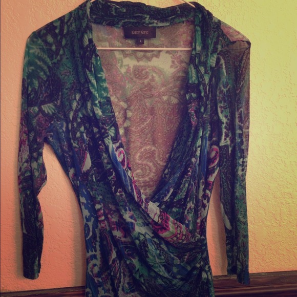 Multi color sheer top