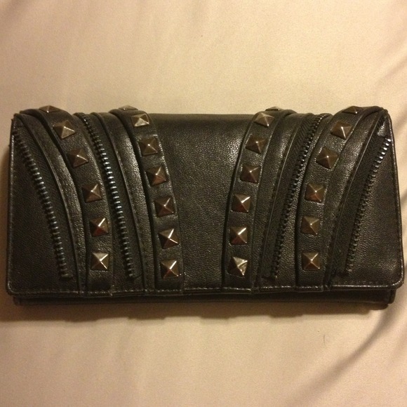 Black studded wallet!