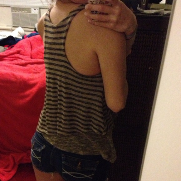 SOLD Black striped tank - Picture 3 of 3