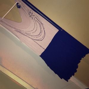 Cute lavender top with ruffled skirt NWOT