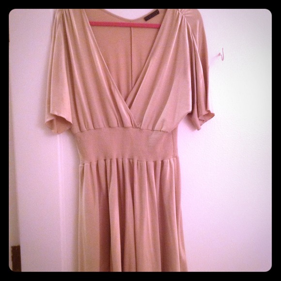 * SOLD * Camel Colored Dress- Plus Size