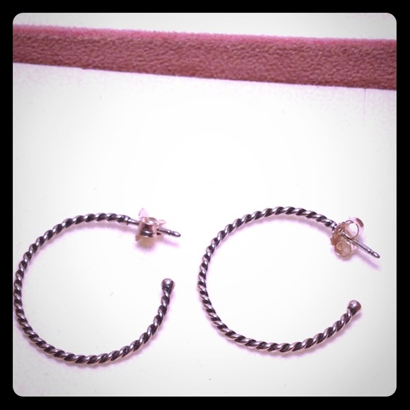 Pandora beaded hoop earrings