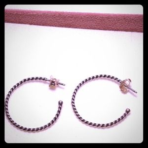 Pandora beaded hoop earrings