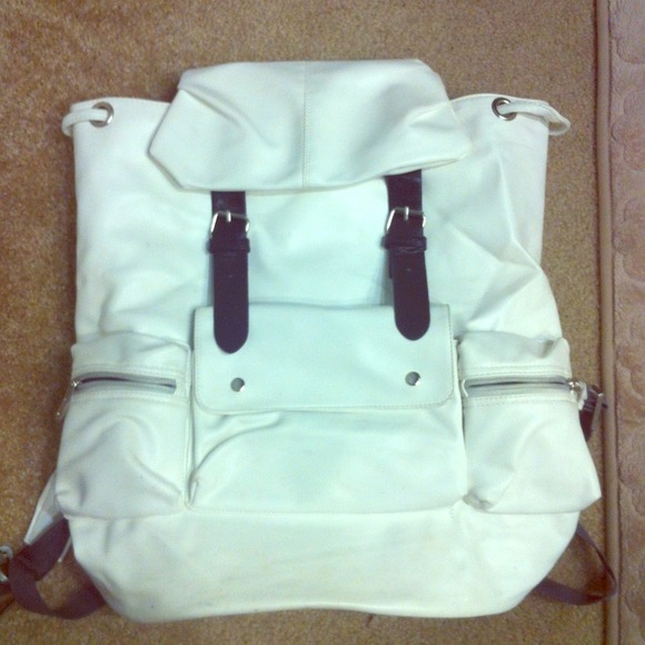 Large White Backpack