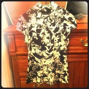 B&W Floral Top