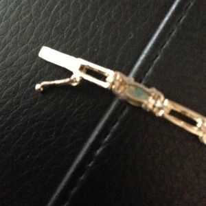 14k Gold opal bracelet with diamonds