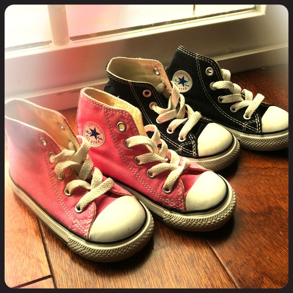 2 pair Toddler chuck Taylor's