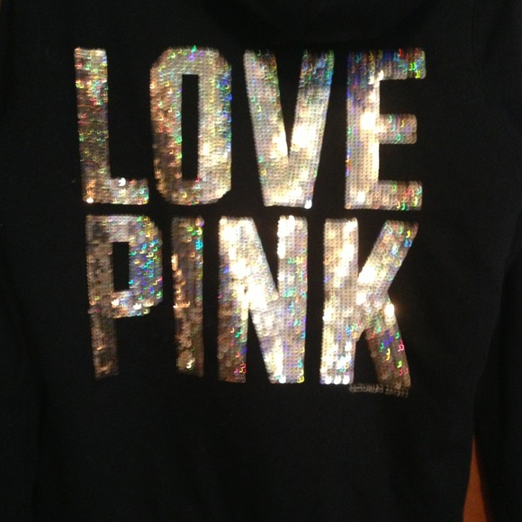 Fur lined Victoria's Secret PINK zip up hoodie Med