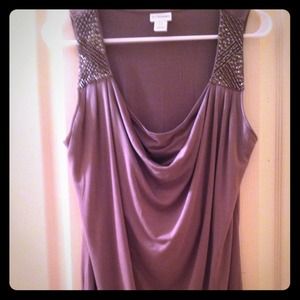 Gorgeous tan/taupe maternity tunic top