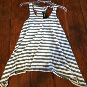 Brand new gray and white striped Express tank