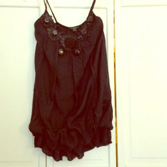 Black silk bubble tank