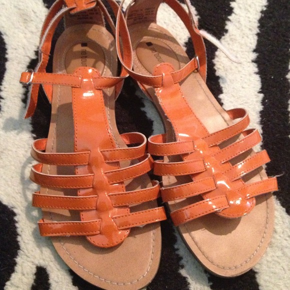 Orange summer sandals