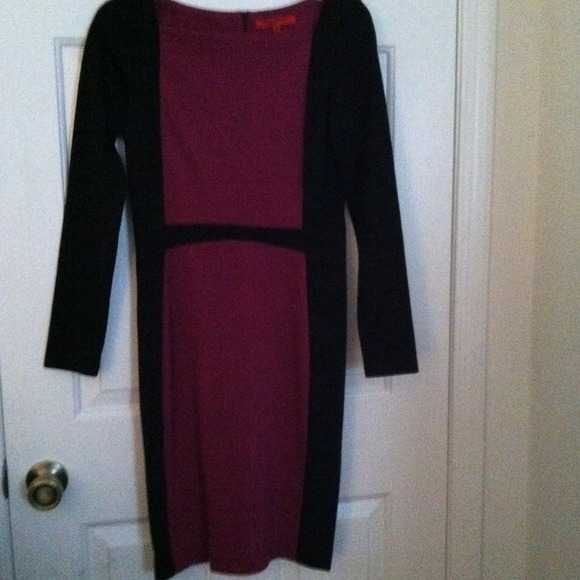 Purple/Black Business Dress