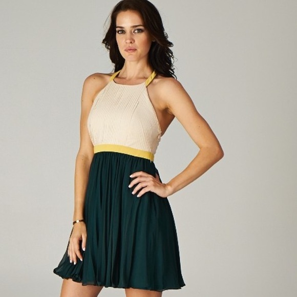 Flirty Pleated T-Strap Back Dress - Picture 2 of 4