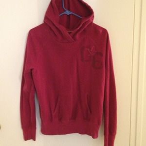 Cranberry aerie hooded sweatshirt.