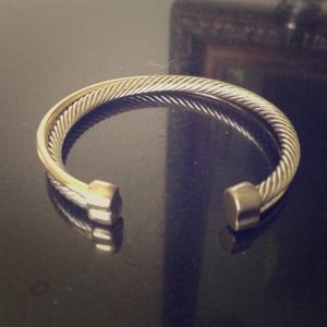 David Yurman inspired gold/silver bracelet