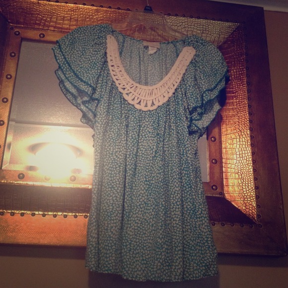 Teal boutique top