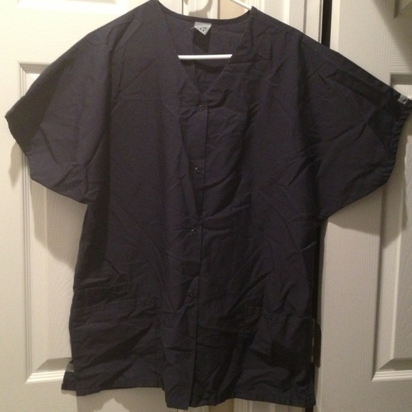 RESERVED! 3 Navy Blue Short Sleeved Scrub Tops