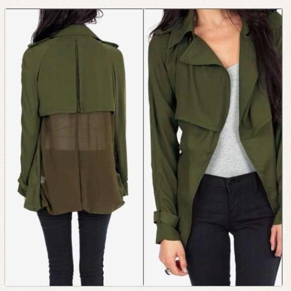 Wanted!! Long olive green trench coat