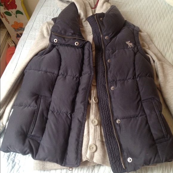 Abercrombie & Fitch Down Vest, Navy, XSmall