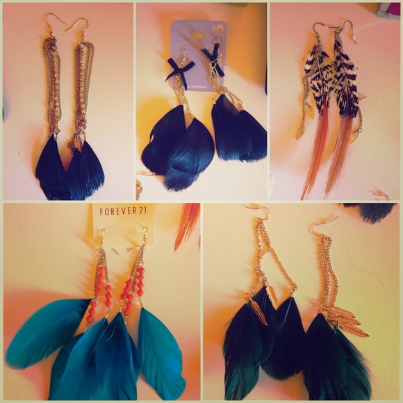 Feather earrings