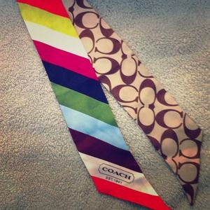 Coach legacy ponytail scarf