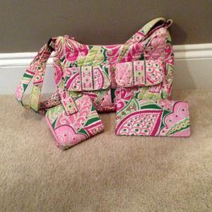Pinwheel pink Vera Bradley set. Will sale separate