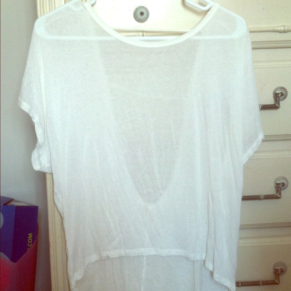Sheer white loose beach/ going out top!!