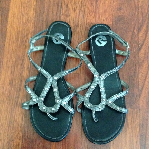 🚫BUNDLED🚫 grey studded gladiator sandals