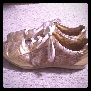 Gold coach shoes. Size 7 1/2