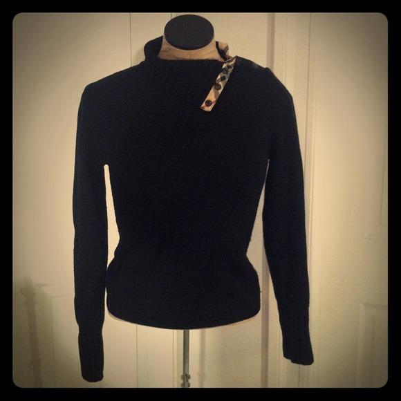 Burberry Black Turtleneck Sweater