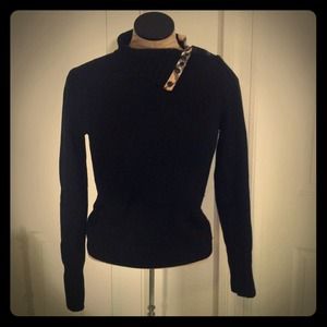 Burberry Black Turtleneck Sweater