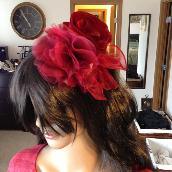 Headband with Red Rose - Picture 3 of 3
