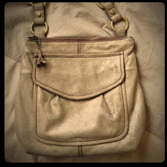 Fossil Suede Crossbody bag