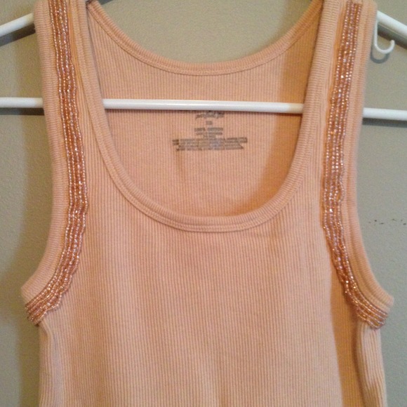 Peach sequin tank - Picture 2 of 4