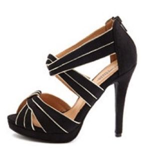 Black Twist-Strap Heels