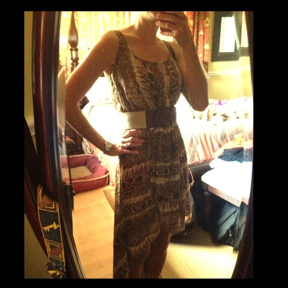 NWT python printed high low dress- s-m-l