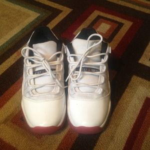 Red & white Jordan 11's low